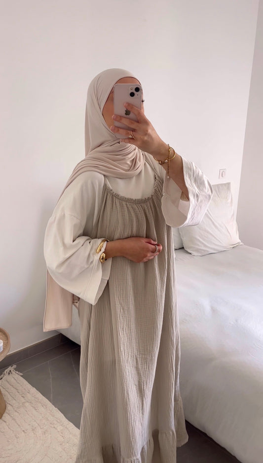 Robe COTTON grège