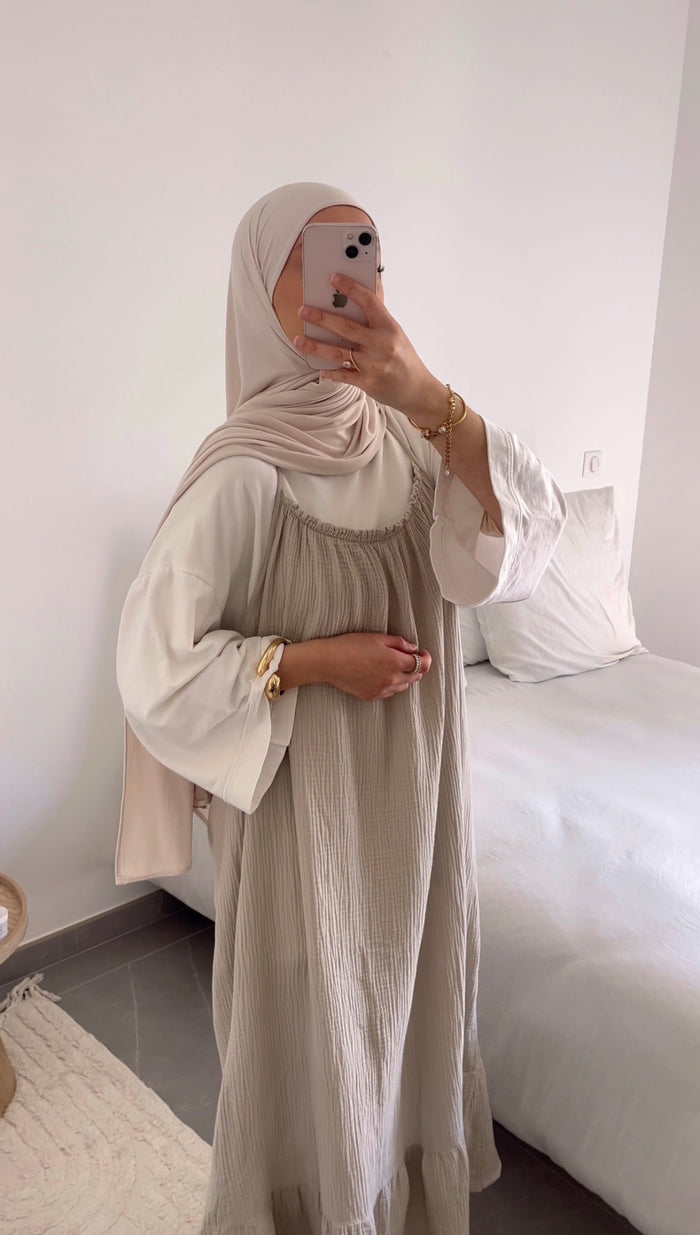 Robe COTTON grège